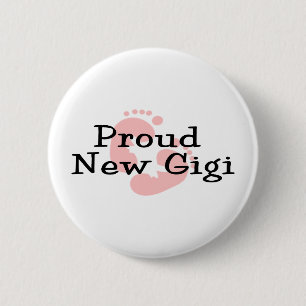 Badge Rond 5 Cm Nouvelles empreintes de pas fières de bébé de G