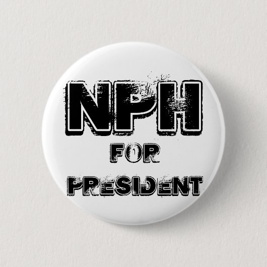 Badge Rond 5 Cm NPH pour le président (Devant)