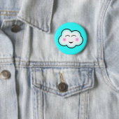 Badge Rond 5 Cm Nuage de Kawaii (En situation)