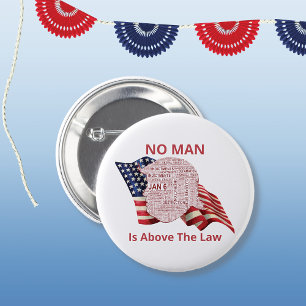 Badge Rond 5 Cm Nuage de mots politiques anti-Trump