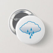Badge Rond 5 Cm Nuage de pluie (Devant & derrière)