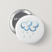 Badge Rond 5 Cm Nuage de pluie (Devant & derrière)