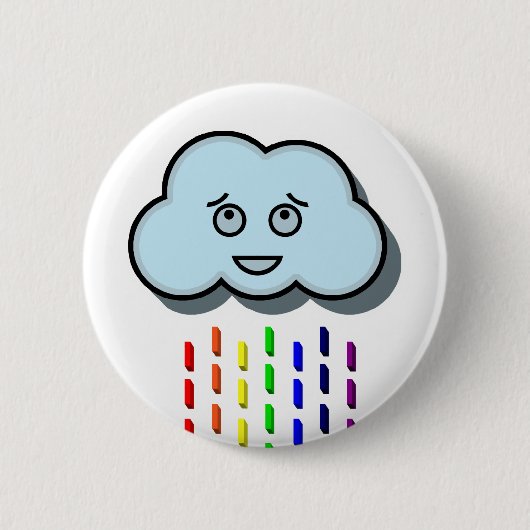 Badge Rond 5 Cm Nuage de pluie trouve soulagement (Devant)