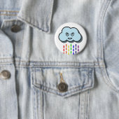 Badge Rond 5 Cm Nuage de pluie trouve soulagement (En situation)