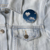 Badge Rond 5 Cm Nuage en forme de coeur (En situation)