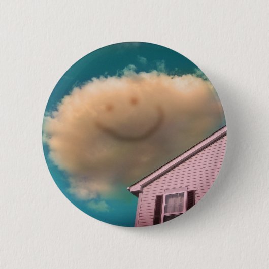 Badge Rond 5 Cm Nuage heureux (Devant)