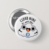 Badge Rond 5 Cm Nuage Neuf Funky Météo Pun (Devant & derrière)