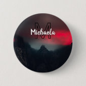 Badge Rond 5 Cm Nuages brûlants, brouillard et monographie des mon (Devant)