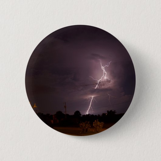 Badge Rond 5 Cm Nuages de tempête nocturne (Devant)