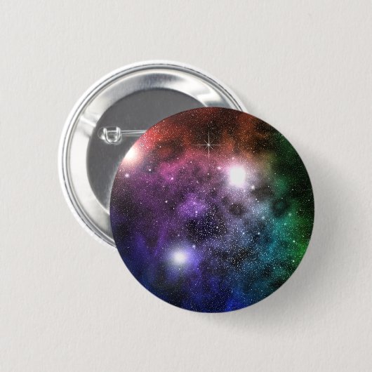 Badge Rond 5 Cm Nuages spatiaux (Devant & derrière)