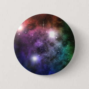 Badge Rond 5 Cm Nuages spatiaux