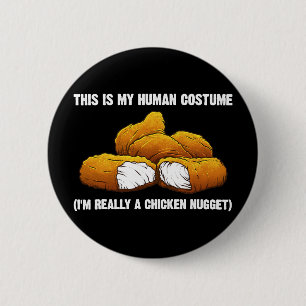 Badge Rond 5 Cm Nuggets De Poulet Cool Pour Hommes Femmes Amoureux