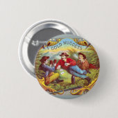 Badge Rond 5 Cm Nuggets d'or Antique Étiquette Cigar (Devant & derrière)