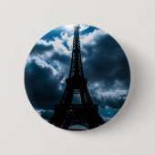 Badge Rond 5 Cm Nuit bleue Tour Eiffel (Devant)