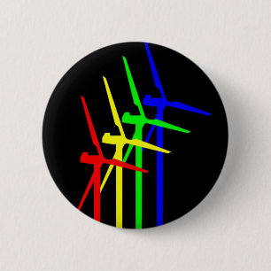 Badge Rond 5 Cm Nuit de moulin à vent