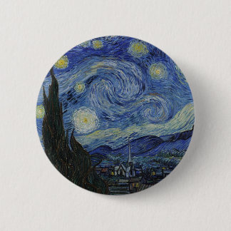 Badge Rond 5 Cm Nuit étoilée de Van Gogh