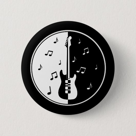 Badge Rond 5 Cm Nuit guitare (Devant)