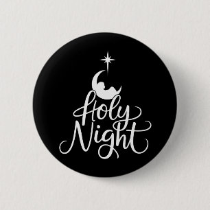 Badge Rond 5 Cm Nuit Sainte Famille de Noël Scène de la Nativité X
