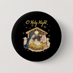 Badge Rond 5 Cm Nuit Sainte Religieuse Noël Nativité Scène F