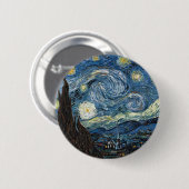 Badge Rond 5 Cm Nuit Van Gogh Starry (Devant & derrière)