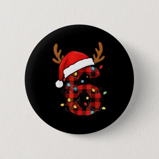 Badge Rond 5 Cm Number 6 Matching 67 Meme Christmas Costume Men Wo (Devant)