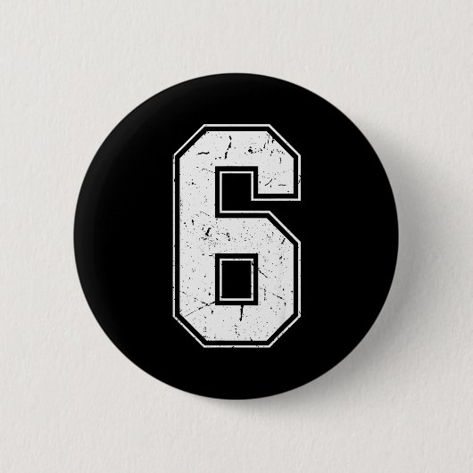 Badge Rond 5 Cm Number 6 Matching Costume 67 Meme Costume Distress (Devant)