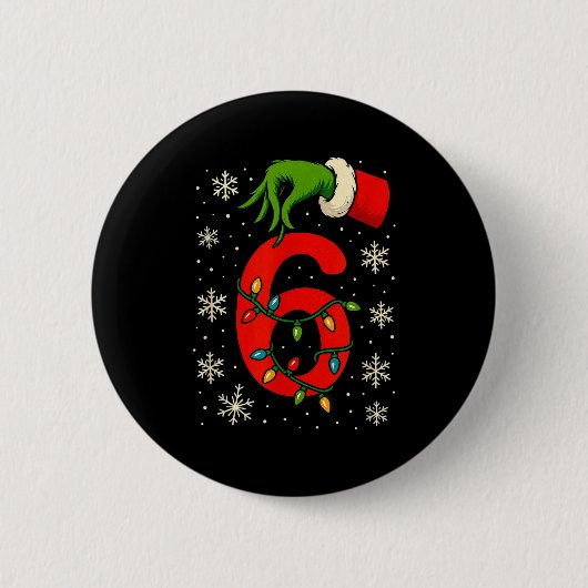 Badge Rond 5 Cm Number 6 Matching Six Seven Meme Christmas Boys Yo (Devant)