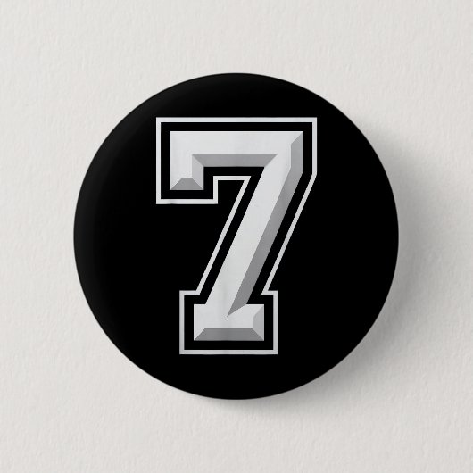 Badge Rond 5 Cm Number 7 67 Meme Matching (Devant)