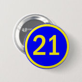 Badge Rond 5 Cm numéro 21 dans un cercle (Devant & derrière)