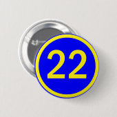 Badge Rond 5 Cm numéro 22 dans un cercle (Devant & derrière)