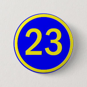 Badge Rond 5 Cm numéro 23 dans un cercle