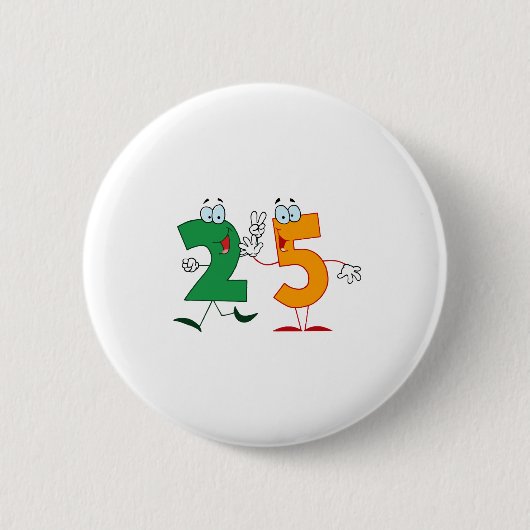 Badge Rond 5 Cm Numéro 25 (Devant)