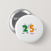 Badge Rond 5 Cm Numéro 25 (Devant & derrière)