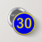 Badge Rond 5 Cm numéro 30 dans un cercle (Devant & derrière)
