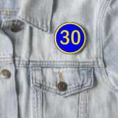 Badge Rond 5 Cm numéro 30 dans un cercle (En situation)