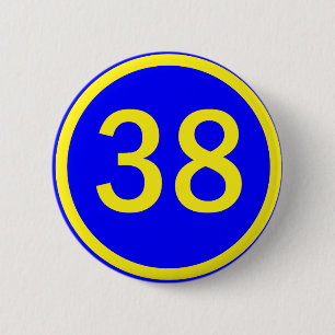 Badge Rond 5 Cm numéro 38 dans un cercle