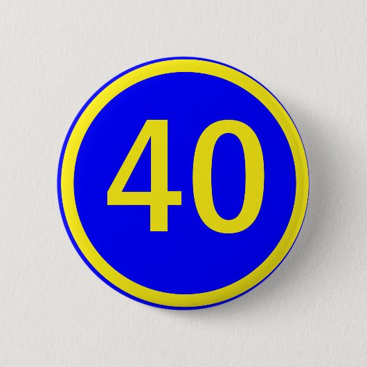 Badge Rond 5 Cm numéro 40 dans un cercle (Devant)
