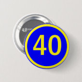 Badge Rond 5 Cm numéro 40 dans un cercle (Devant & derrière)