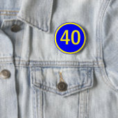 Badge Rond 5 Cm numéro 40 dans un cercle (En situation)