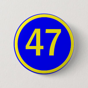Badge Rond 5 Cm numéro, 47, dans un cercle