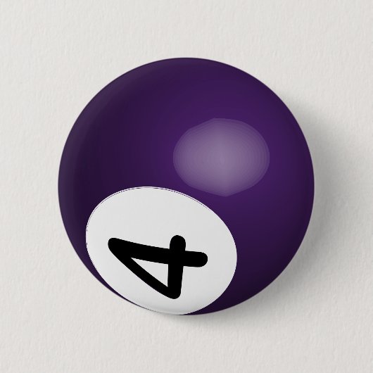 Badge Rond 5 Cm Numéro 4 Bouton de sondage violet (Devant)