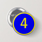 Badge Rond 5 Cm numéro 4 en cercle (Devant & derrière)