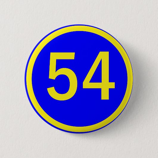 Badge Rond 5 Cm numéro, 54, dans un cercle (Devant)