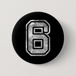 Badge Rond 5 Cm Numéro 6 Drôle de correspondance 67 Meme Halloween