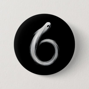 Badge Rond 5 Cm Numéro 6 Fantôme Drôle Six Sept 67 Halloween Meme