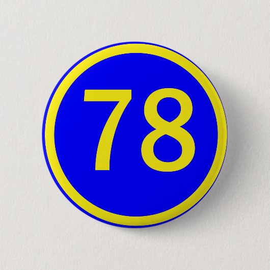 Badge Rond 5 Cm numéro, 78, dans un cercle (Devant)
