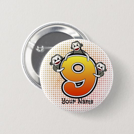 Badge Rond 5 Cm Numéro 9 du monceau de réserve (Devant & derrière)