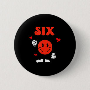 Badge Rond 5 Cm Numéro amusant 6 Drôle 67 Mème Six Sept 6 7 Saint-