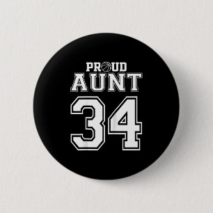 Badge Rond 5 Cm Numéro Coutume Fière Basketball Tante Personnalise