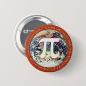 Badge Rond 5 Cm Numéro Pi sur Terre | Maths (Devant & derrière)